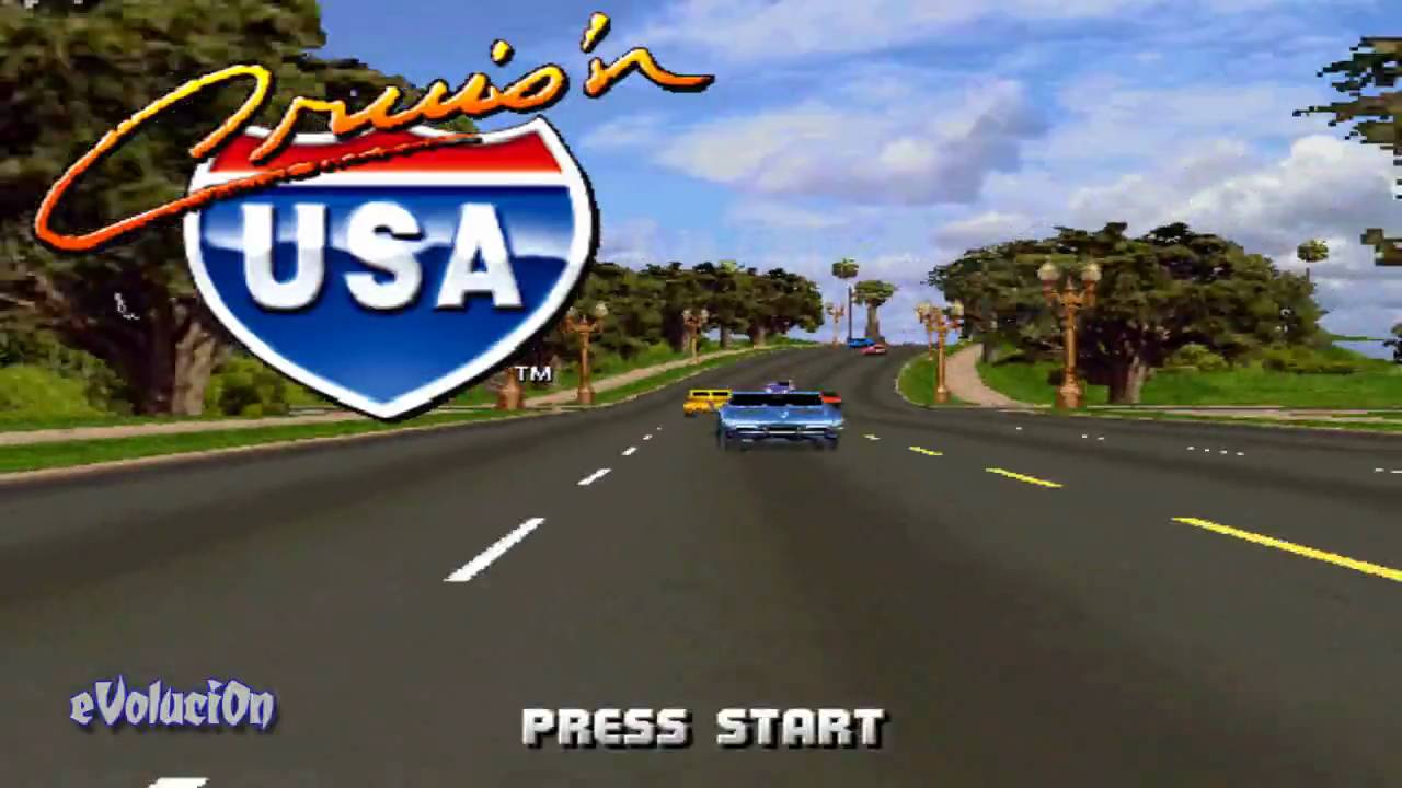 Cruis'n USA (Arcade) Intro + First race