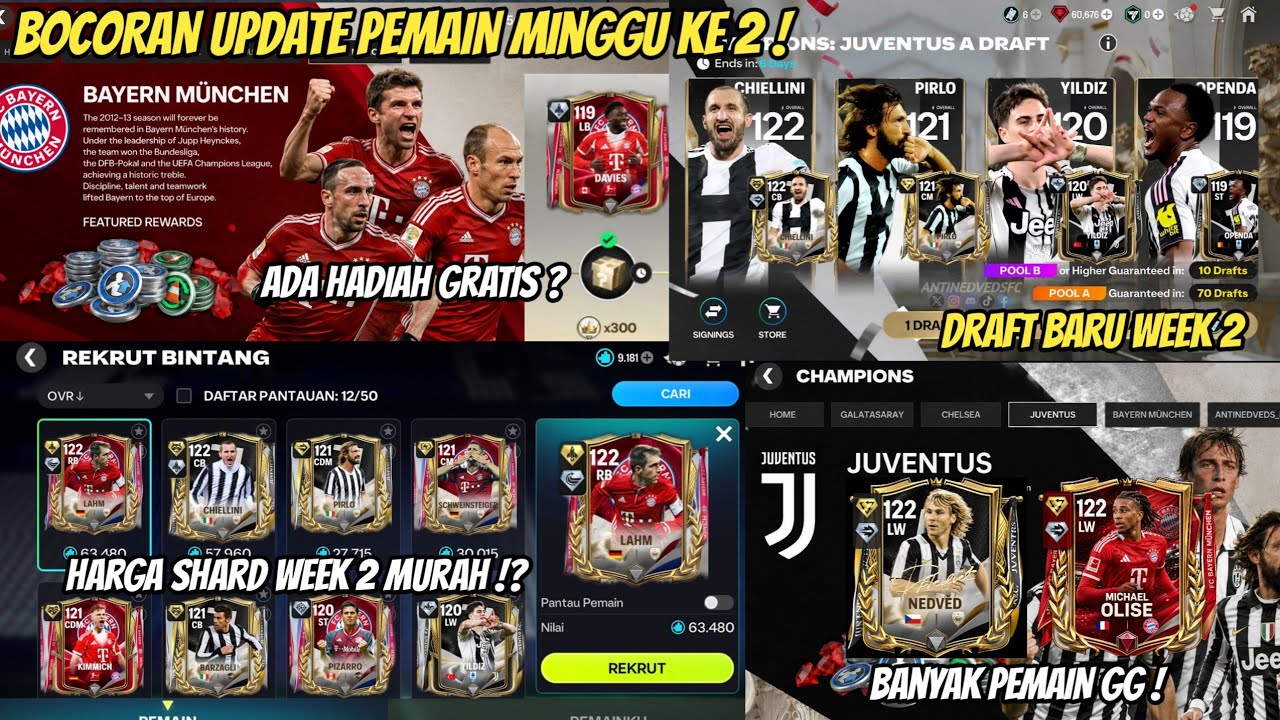 BOCORAN PEMAIN MINGGU KE 2 & PREDIKSI HARGA SHARD ! ADA HADIAH GRATIS DI MINGGU KE 2? FC MOBILE