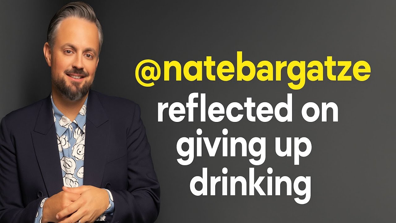 Nate Bargatze reflected on giving up drinking, saying he lacked control and knew it would hold him b
