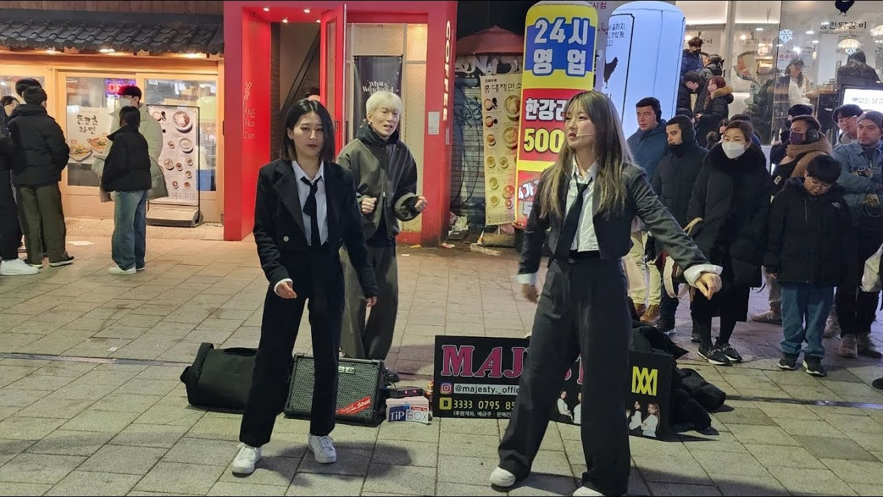 𝙇𝙞𝙫𝙚 20230204 Sat. Jmoon#제이문@Majesty#메이져스티 with RECO#레코(#장우&#동주) Hongdae Busking 홍대 버스킹 SnowHorse#눈말