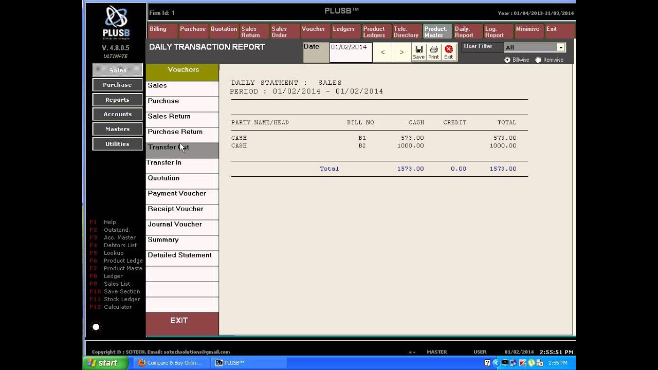 How to Generate Daily report in PlusB