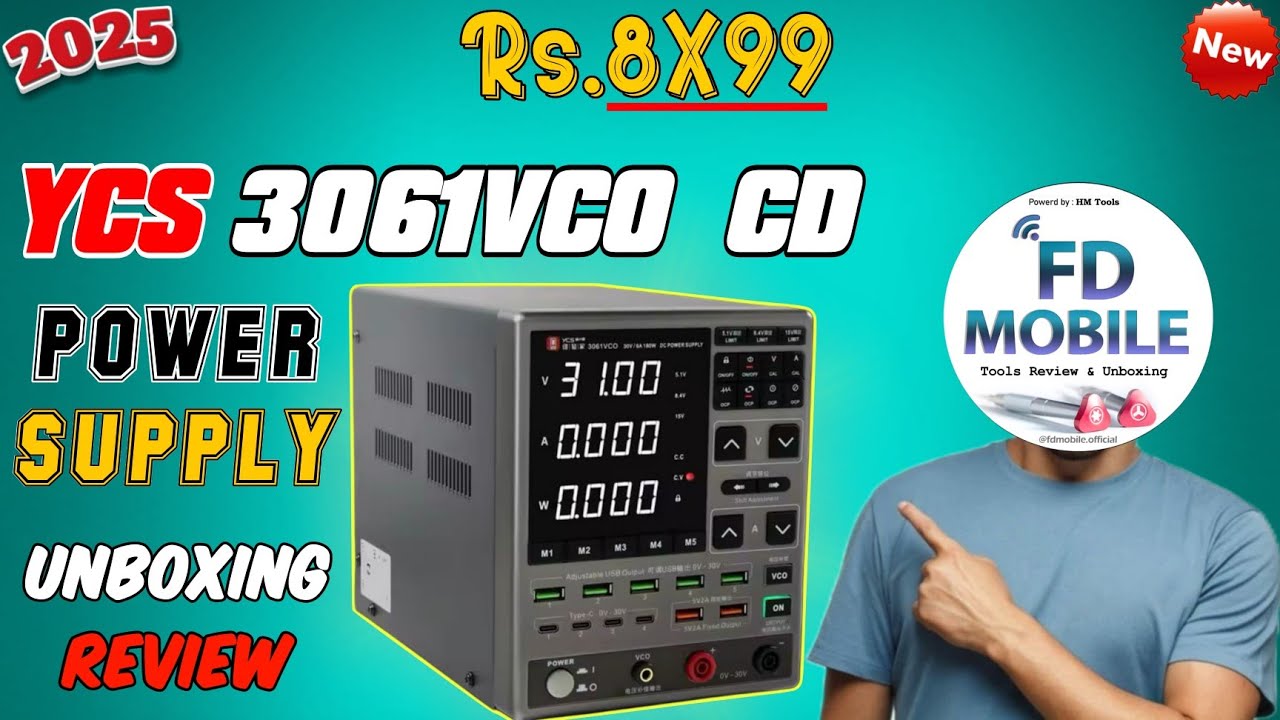 YCS 3061VCO 30V/6A Adjustable Digital Display DC Power Supply @FD Mobile Unboxing& REVIEW