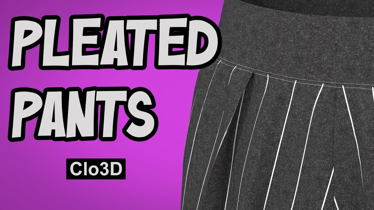Easily Create Pleats for Pants in Clo3D - Folding Tool and internal lines