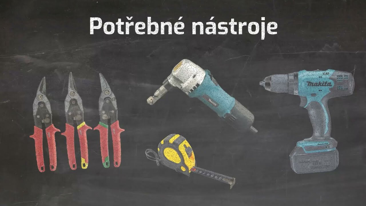 Montáž trapézového plechu na střechu pláště
