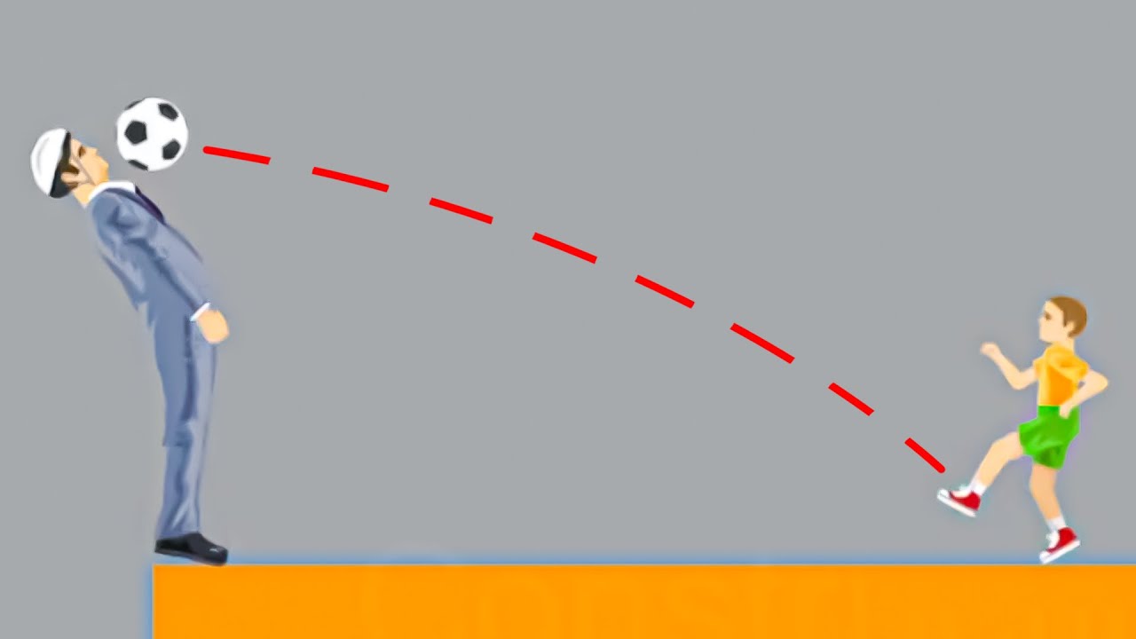 DZIECIAK KOPNĄŁ STAREGO PIŁKĄ W RYJ (Happy Wheels)