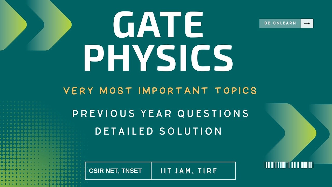 GATE 2026 previous year question paper solution | Physics #science #physics #exam #gate #tamil 