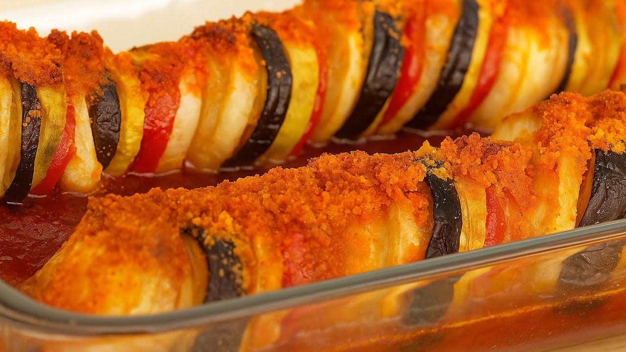 The most popular recipe of August with eggplants and vegetables. Simple and delicious recipe!