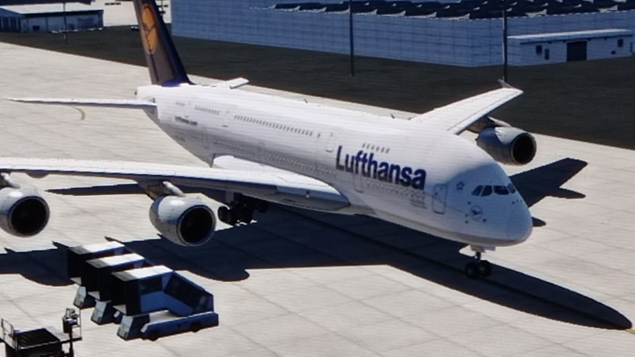 Full Flight Lufthansa A380 FRA-TOS