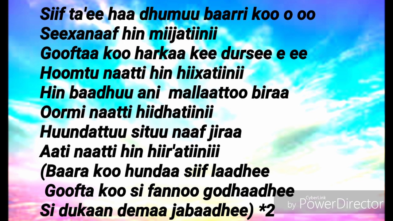 Oromo Songs..Girma Kusa (Lyrics)
