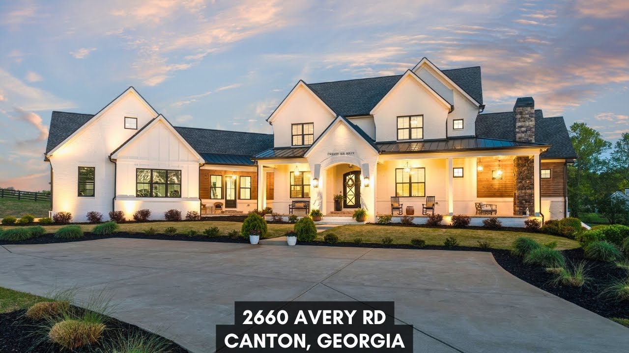 2660 Avery Road, Canton Georgia - Dream Modern Farmhouse Home & Barn