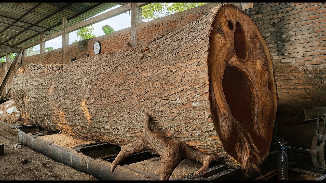 Giant Ant Monster Found in Wood Hole ‼️ Sawmill Operation