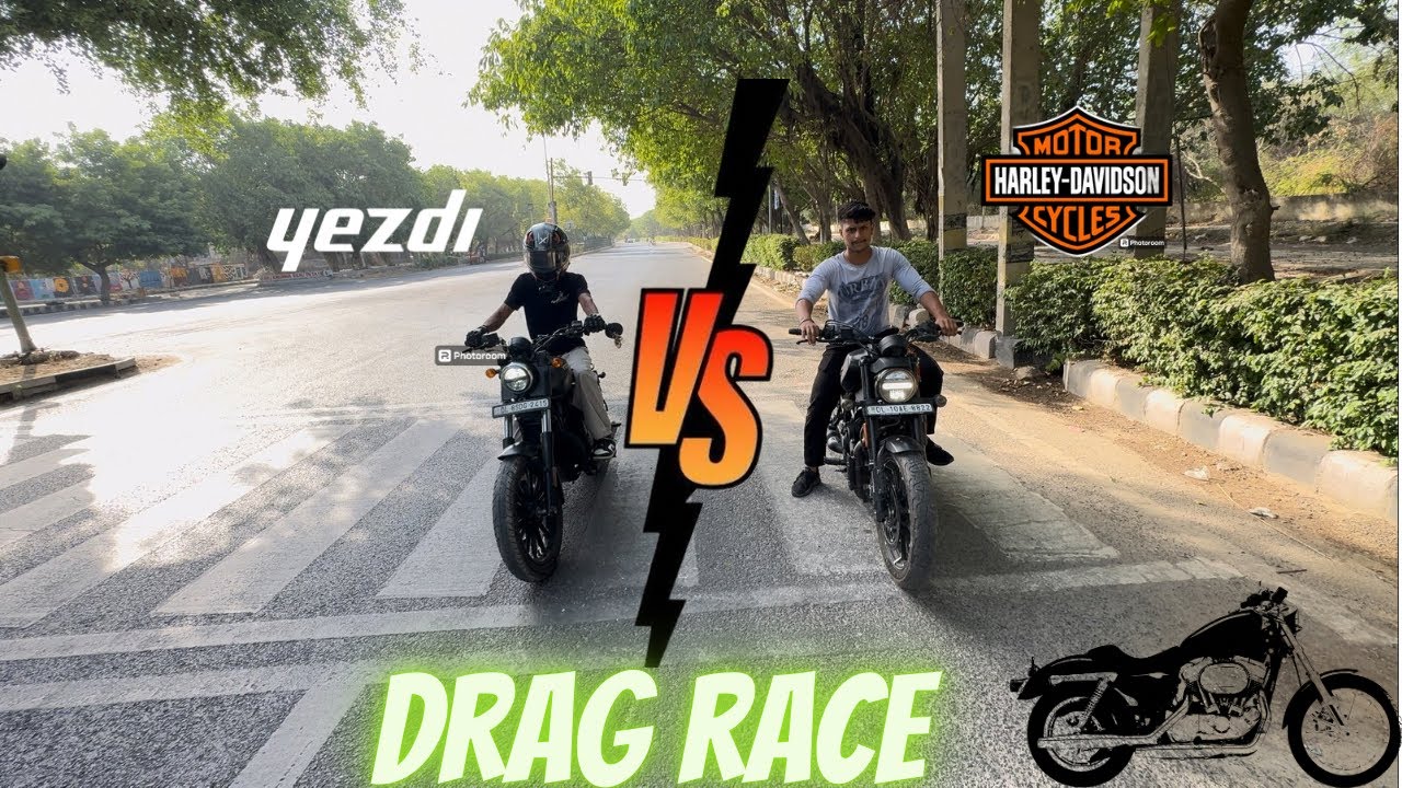 Harley Davidson X440 VS Yezdi Roadster || Drag Race || First time on Youtube  || Akash Chahar ||