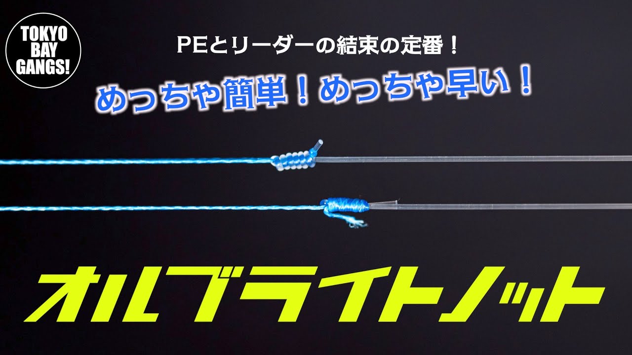 【オルブライトノット】めっちゃ簡単！めっちゃ早い！PEとリーダーの結束の定番！初心者の方必見です！！TOKYO BAY GANGS！