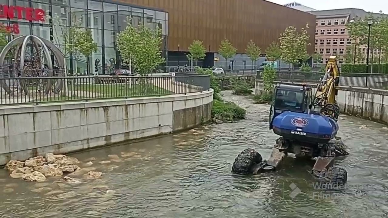 Naturalizando o Rio Brenz 2 em Heidenheim BW Germany.