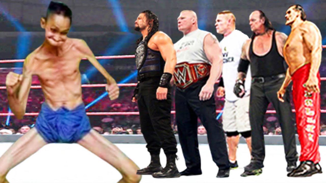 Ethiopian vs Roman Reigns, The Great Khali, Brock Lesnar, The Undertaker & John Cena