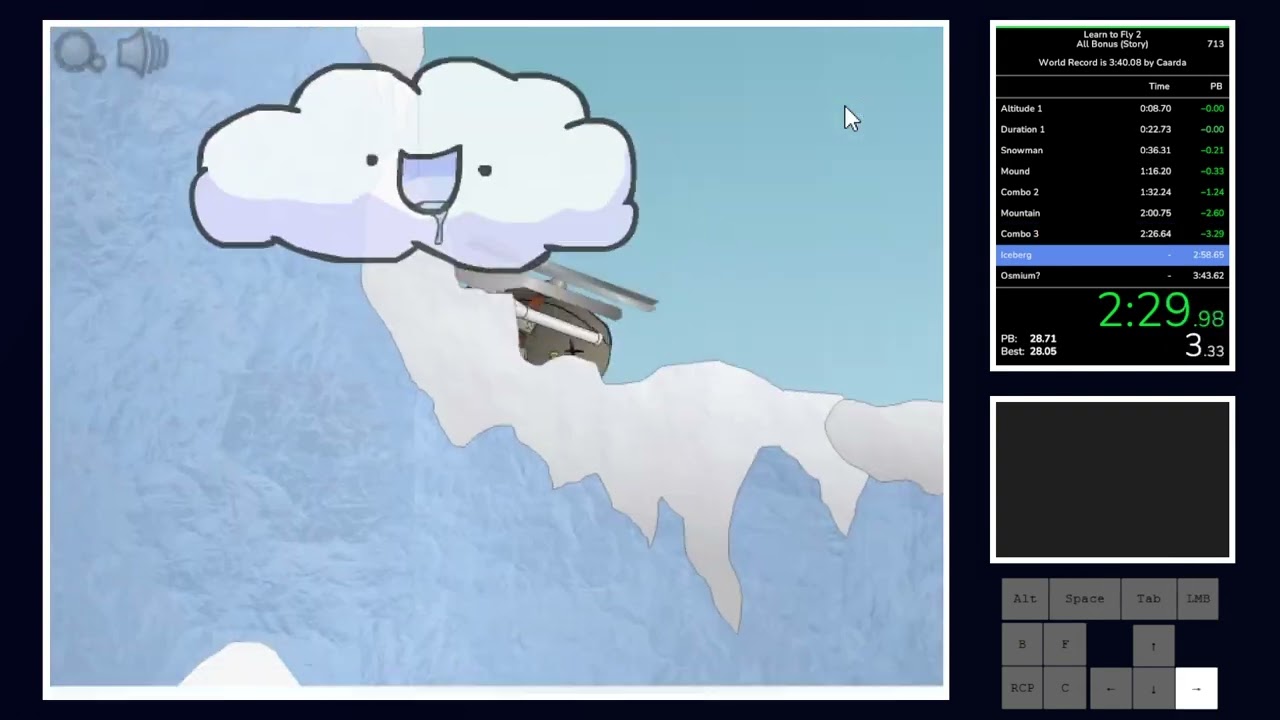 Learn to Fly 2 - All Bonus (Story) in 3:39.75 [Former WR]