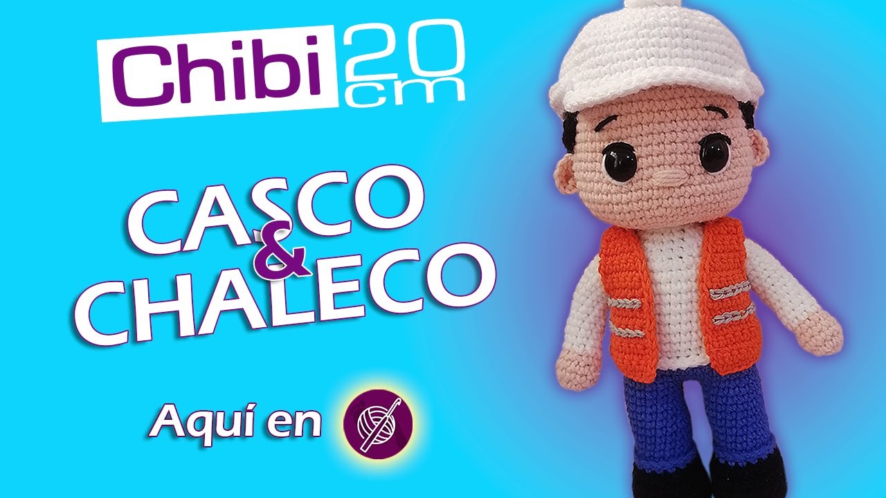 👷INGENIERO CHIBI de 20 Centímetros | Aquí en @crochetapasitos