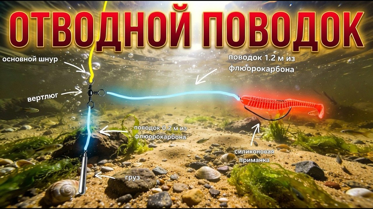 ОТВОДНОЙ ПОВОДОК 🎣 монтаж, приманки, проводки