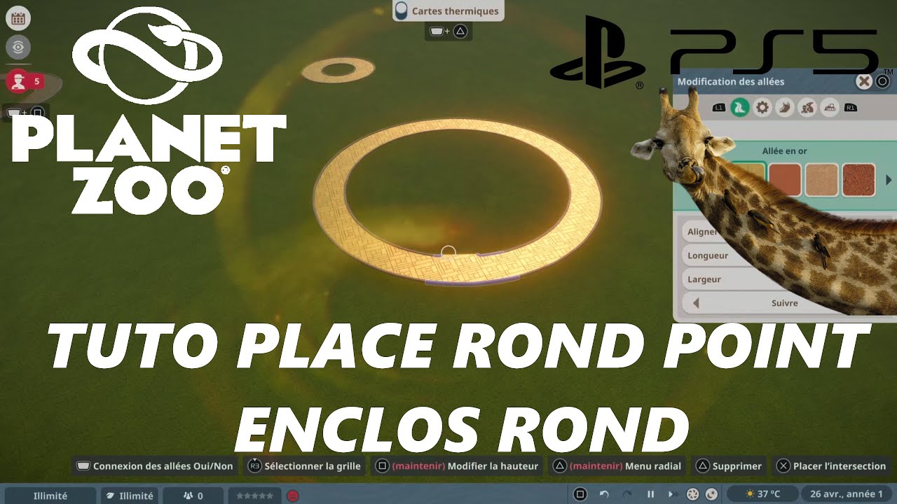 Planet Zoo Tuto Place, Rond Point, Enclos Rond [FR-PS5]