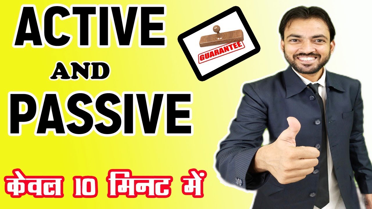 Active & Passive Voice सीखें केवल 10 मिनट में || Passive Rules With Examples in Hindi