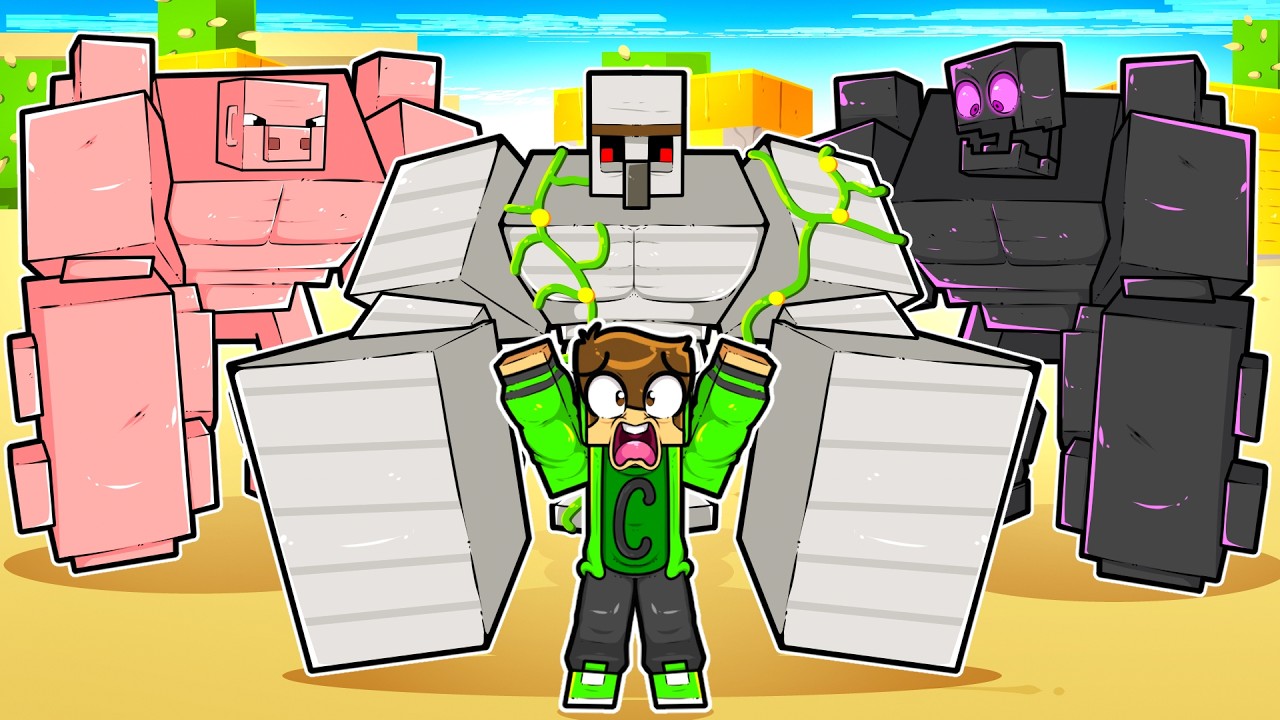 Все мобы стали мускулистыми в Minecraft!