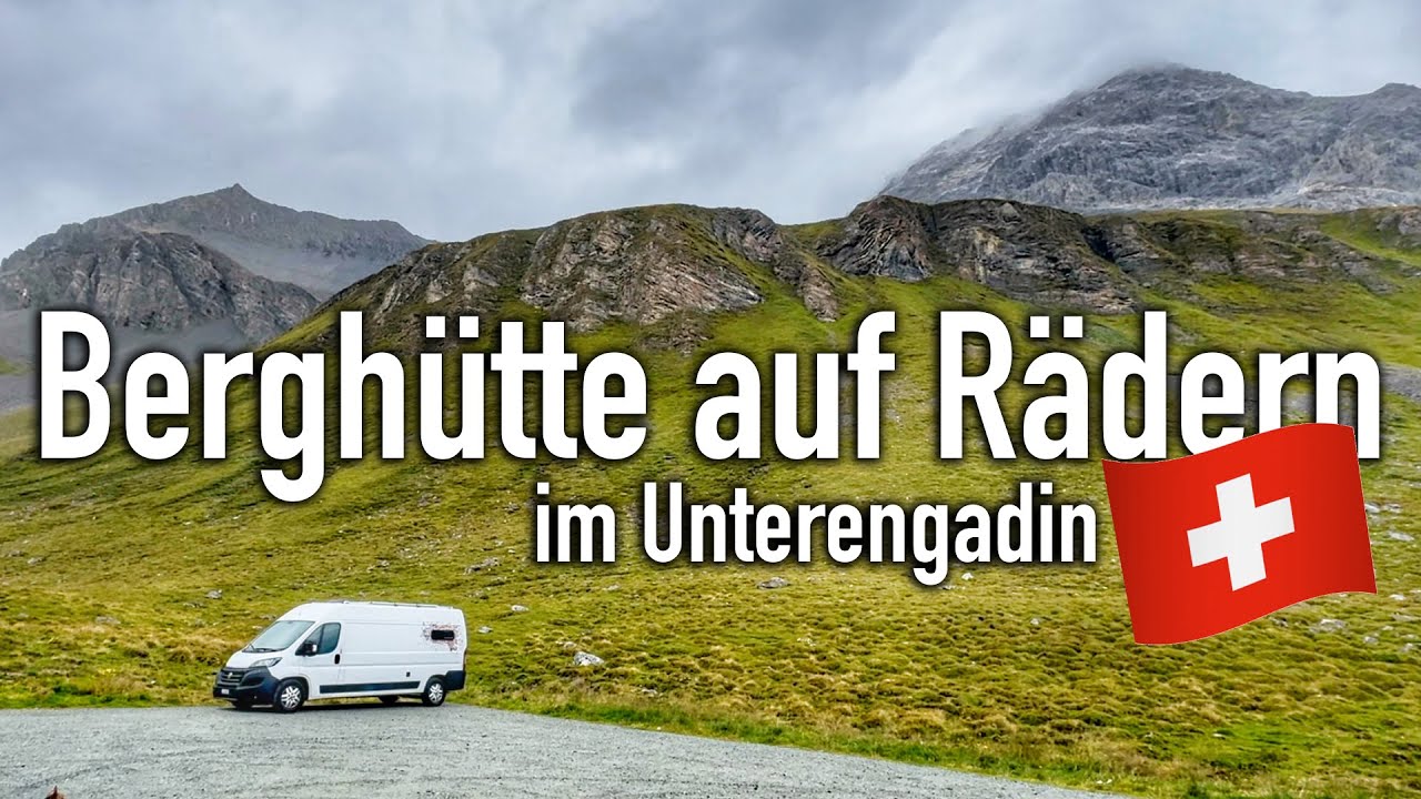 Berghütte auf Rädern im Unterengadin in der Schweiz