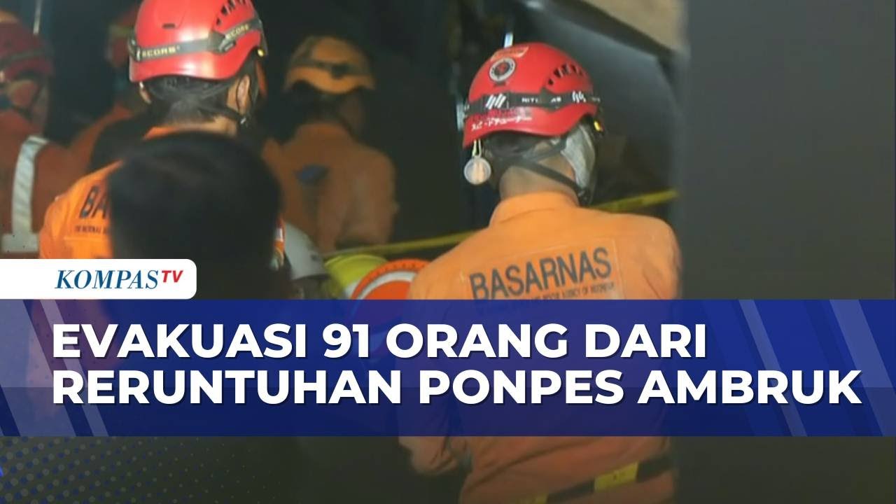 Tim SAR Berpacu Selamatkan Santri Ponpes Ambruk di Sidoarjo, Puluhan Masih Terjebak! | KOMPAS MALAM