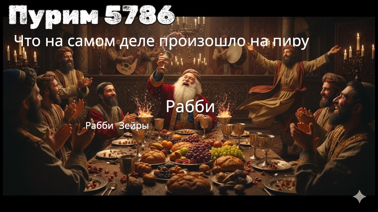 Пурим 5786 Что на самом деле произошло на пиру Рабби и Рабби Зейры?! История из Гемары.
