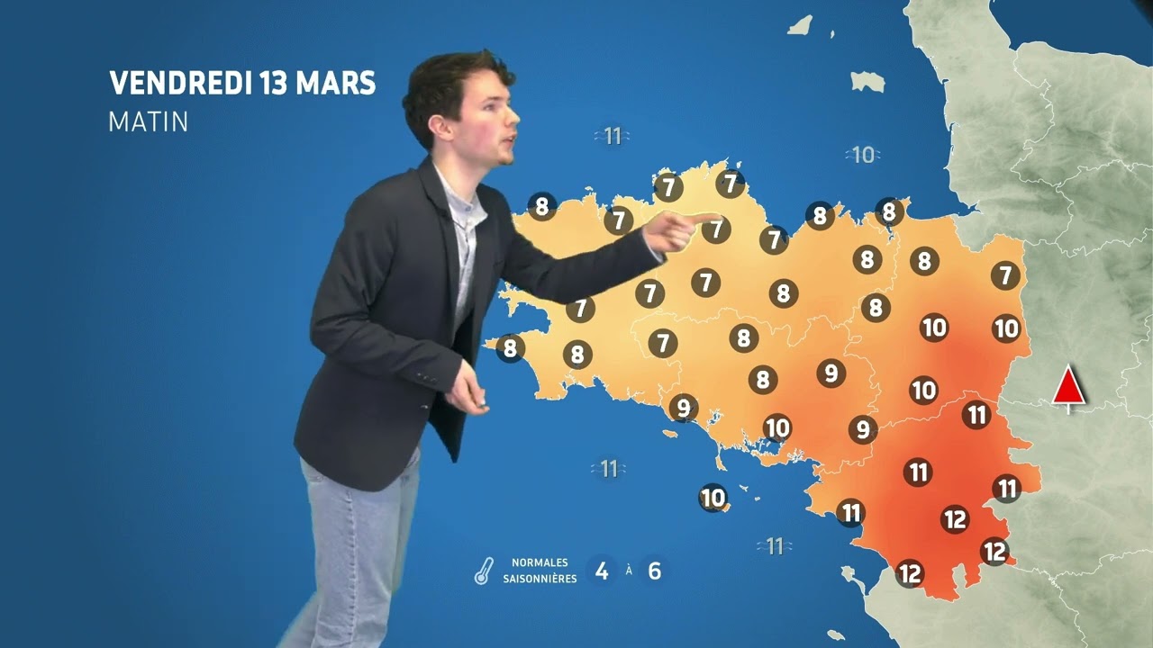 Bulletin m&eacute;t&eacute;o pour le vendredi 13 mars 2026
