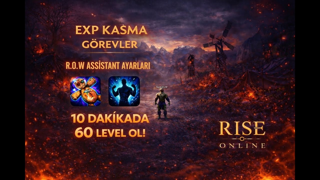 2026'da Exp Kasma / Görevler / R.O.W Assistant Ayarları / Rise Online