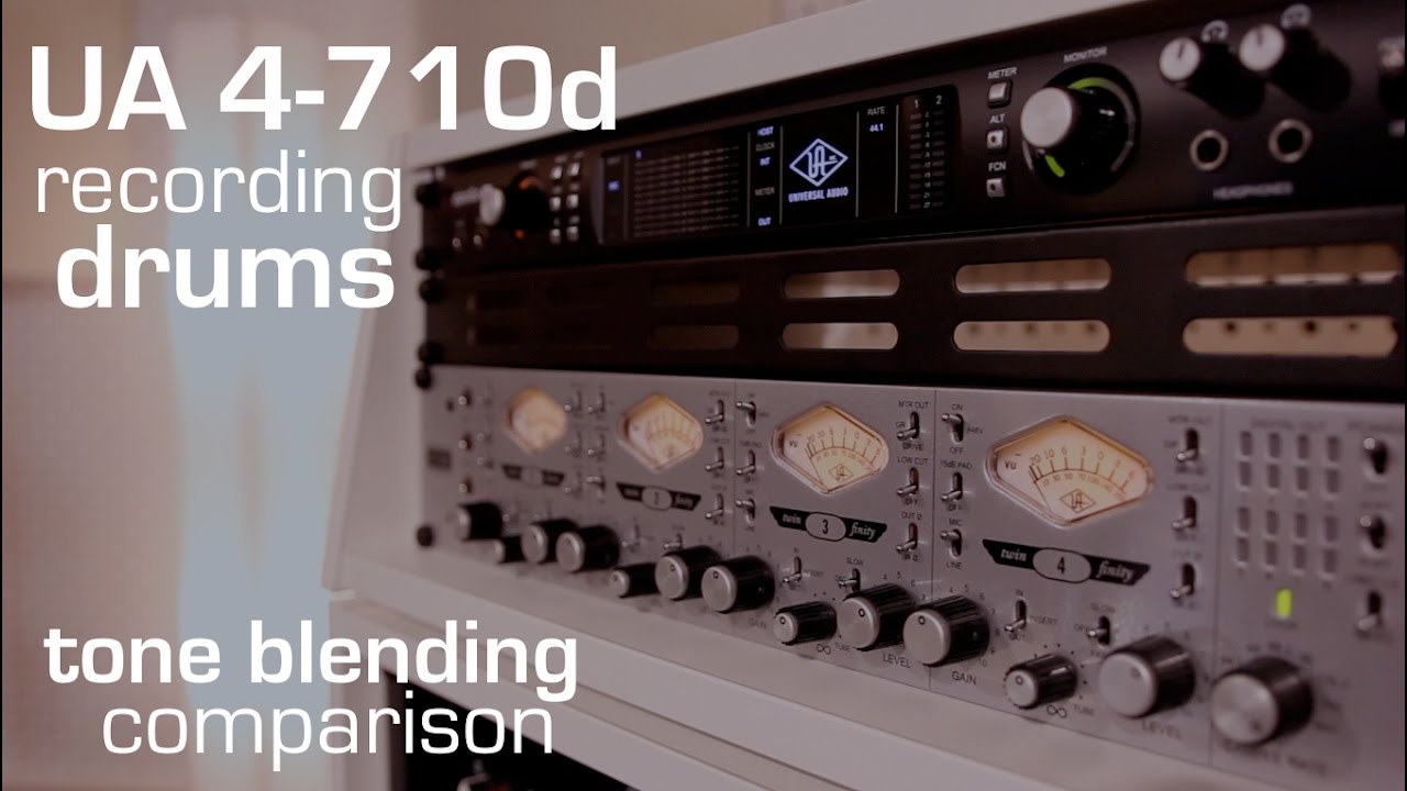 Exploring the Universal Audio 4-710d preamp: Recording drums (4 mics) with tone blending