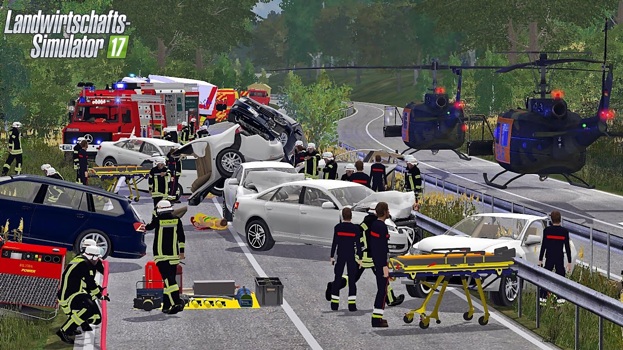 LS17 - Massenkarambolage auf der Autobahn! Alarmierung MANV