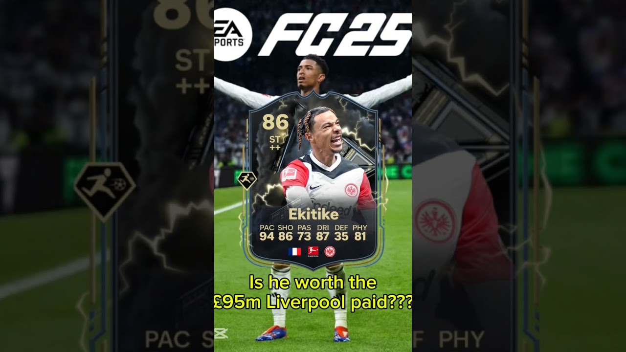 Every fifa card of Hugo Ekitike in FC25🇫🇷#shorts #football #fifa #fut #fc25 #Ekitike #Liverpool #Fc