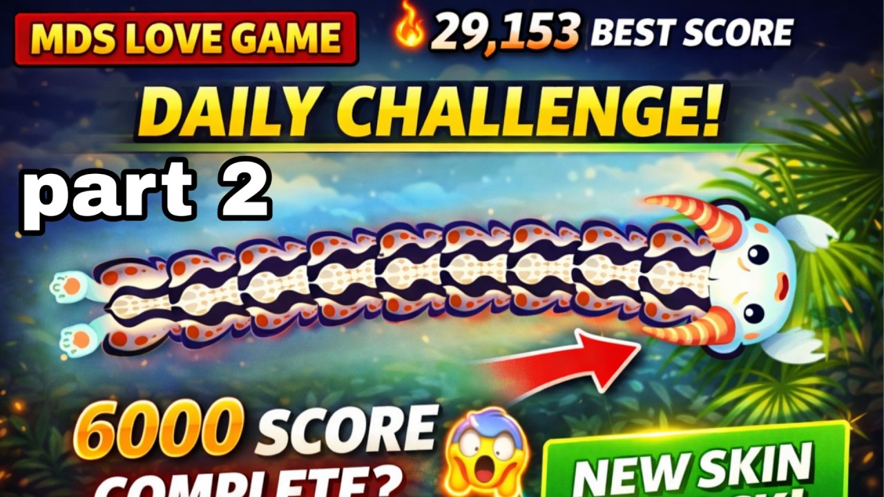6000 Score Challenge 😱 New Skin Unlock? | Part 2 #gaming #mdsgame #snakeio
