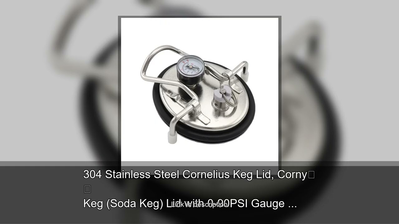 304 Stainless Steel Cornelius Keg Lid, Corny Keg (Soda Keg) Lid with 0-90PSI Gauge for Homebrew
