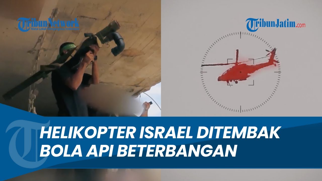 Mencekam! Detik-detik Helikopter Israel Ditembak Hamas saat Terbang di Gaza, Bola Api Beterbangan
