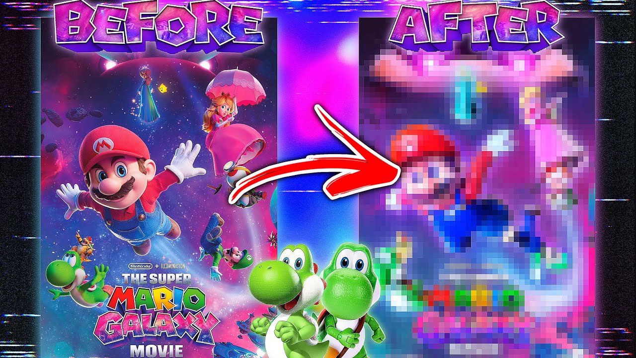 [RareGalaxy5] REMAKING the SUPER MARIO GALAXY Movie POSTER but With ACTION FIGURES!!