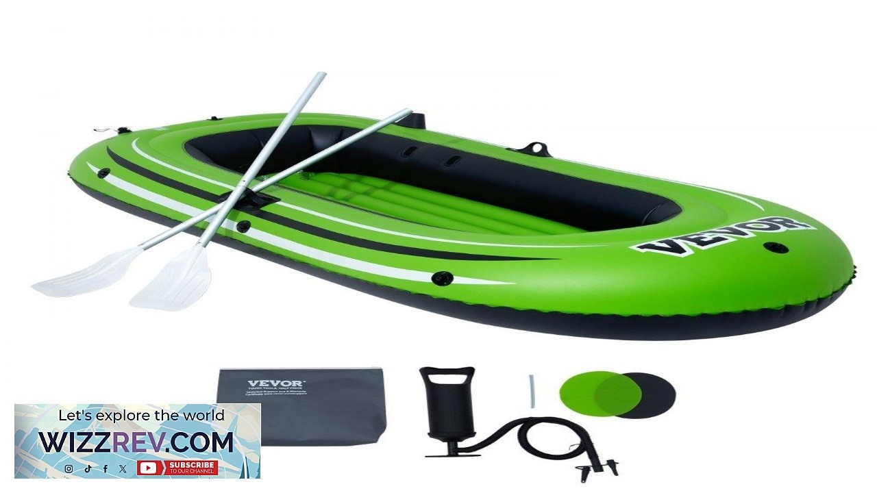 VEVOR Inflatable Boat 2 Person Inflatable Fishing Boat Strong PVC Portable Boat Raft