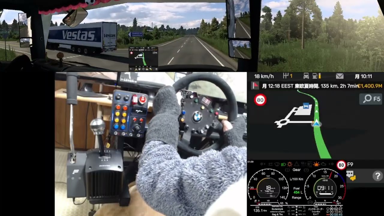 ユーロトラックシミュレーター２　ProMods　フィンランドのイヴァロ(イナリ)からフィンランドのソダンキュラまで走る　 NO135