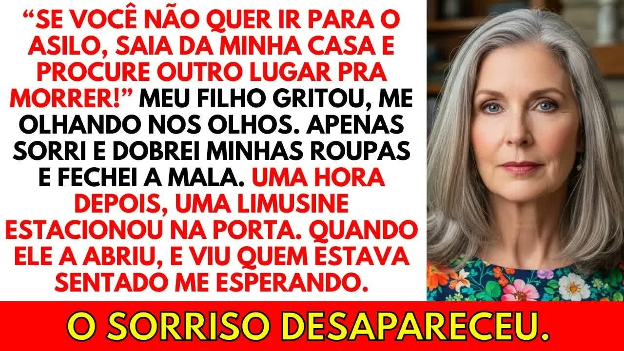 Meu filho me expulsou de casa… mas quando viu a limusine que veio me buscar, o sorriso sumiu