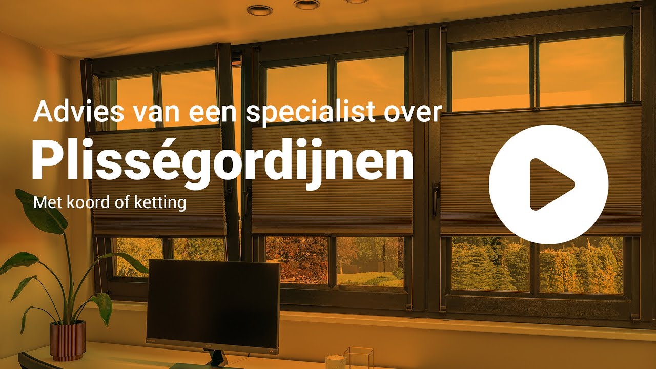 Raamdecoratie.com - Advies over pliss&eacute;gordijnen met koord of ketting ☀️