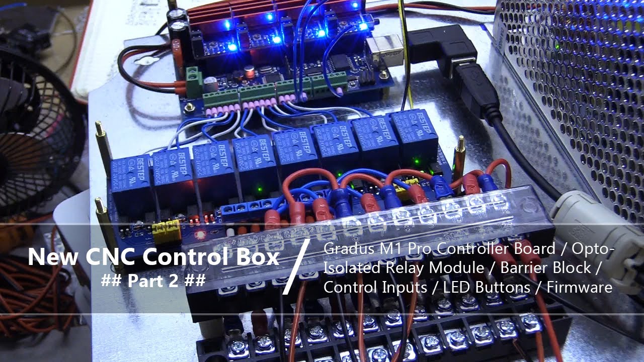 #38 CNC Control Box Part 2  / Wiring Controller Board Inputs Buttons Limits & Steppers