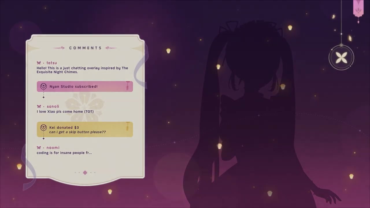 「 Stream Design 」Cozy Lantern - Animated Overlay