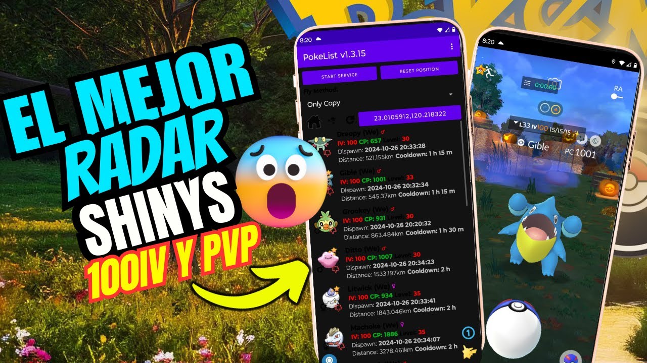 🚨EL MEJOR RADAR PARA ENCONTRAR SHINYS✨100 IV/PVP 🌍POKELIST para POKEMON GO 2024 ACTUALIZACION
