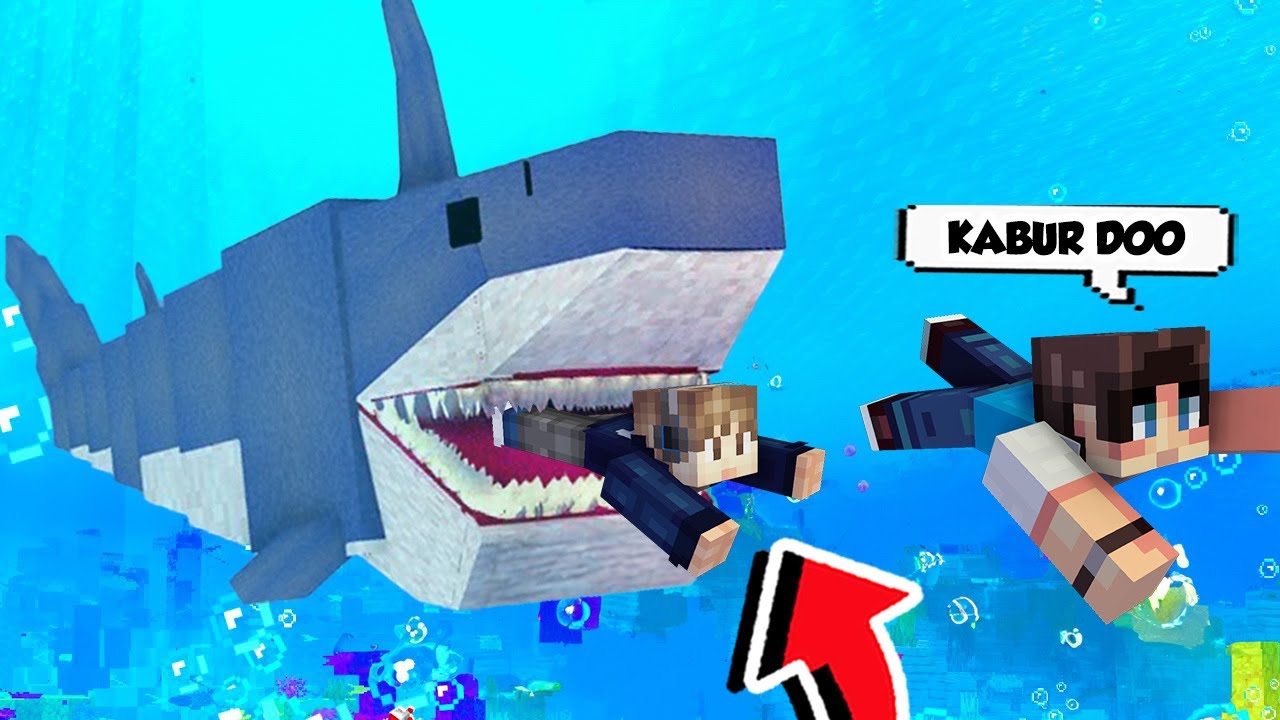 KITA MASUK WAHANA HIU PALING NGAKAK DI MINECRAFT!!!