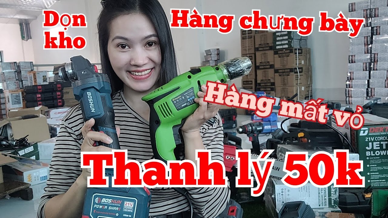 THANH LÝ DỌN KHO, XEM LÀ MUA, QUÁ RẺ KHOAN PIN, KHOAN BULONG,  KHOAN BÊ TÔNG, MÁY MÀI PIN, MÀI ĐIỆN