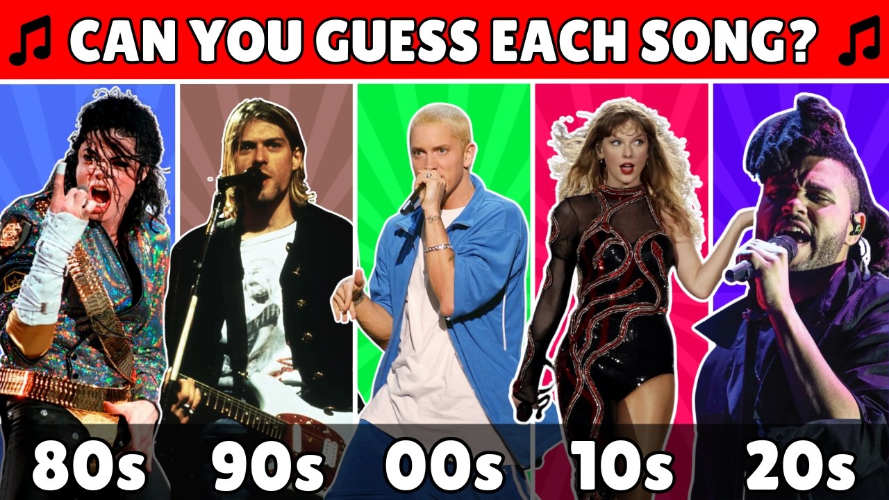 Guess the Song from 5 DECADES of Music! (80s to 2020s) 🎵