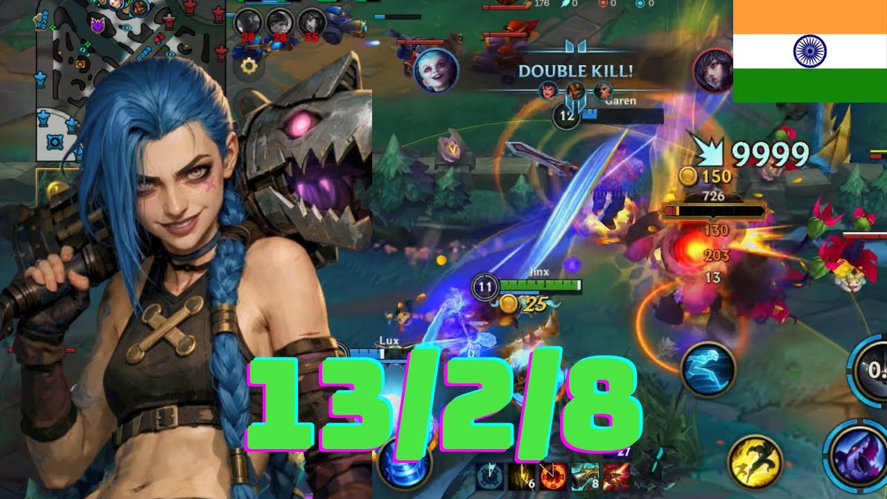 WILD RIFT INDIA | JINX GAME PLAY | MOBA GAME @wildrift #wildriftindia #wildrift #mobagame 