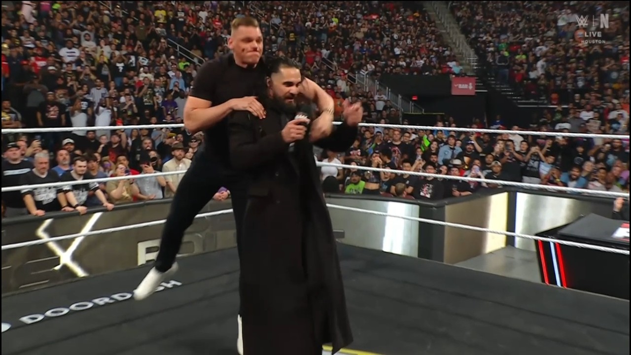 Gunther attacks Seth Rollins - WWE RAW 4/6/2026