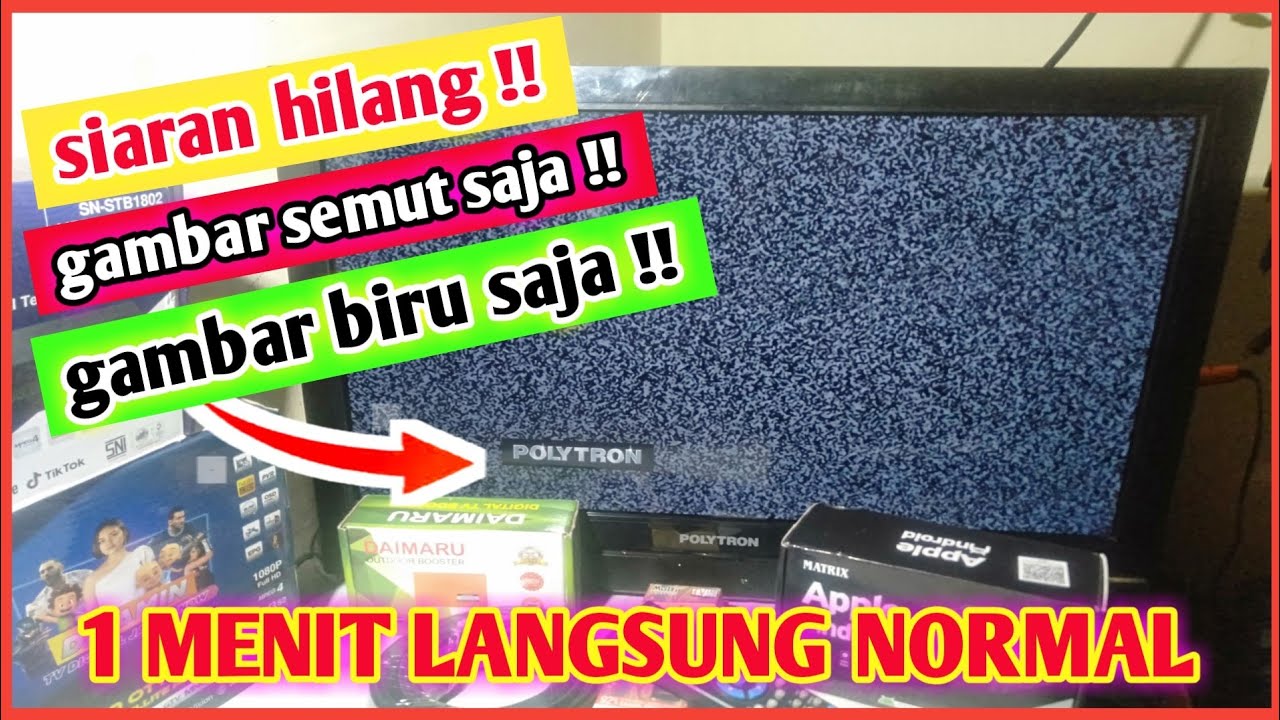 CARA MENGATASI SIARAN TV HILANG HANYA ADA GAMBAR SEMUT SAJA